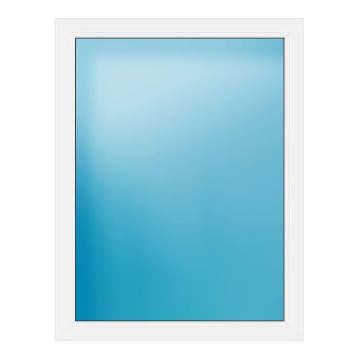 Festverglasung aus Kunststoff 100x130 cm Braun genarbt