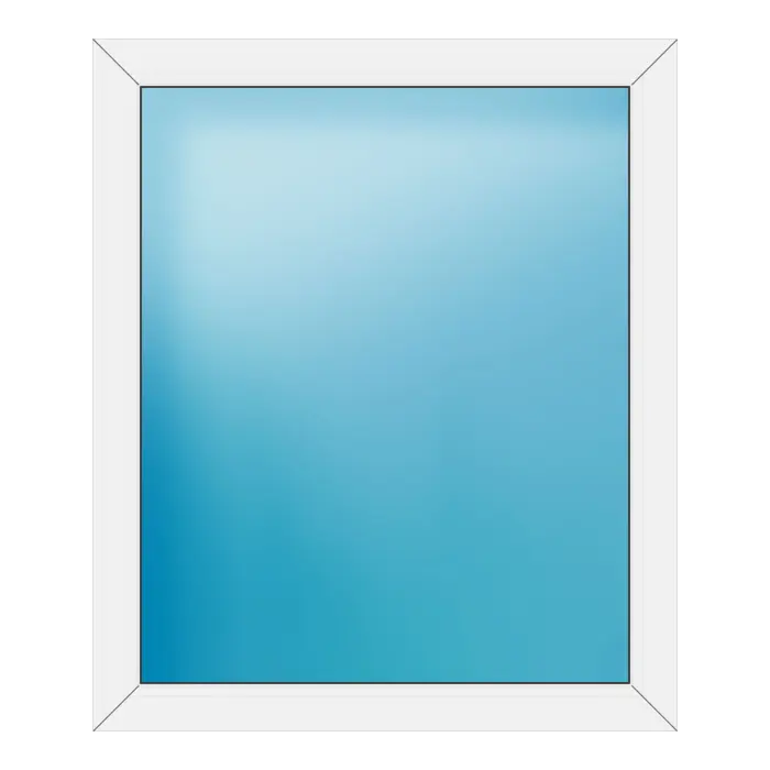Festverglasung aus Kunststoff 98x116 cm Weiß