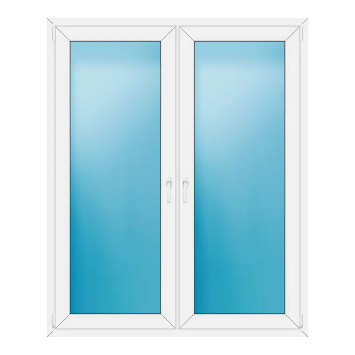 Zweiflügeliges Kunststofffenster 144x176 cm Weiß