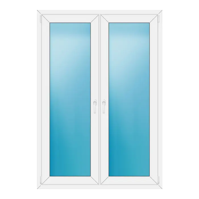 Zweiflügeliges Kunststofffenster 126x180 cm Weiß