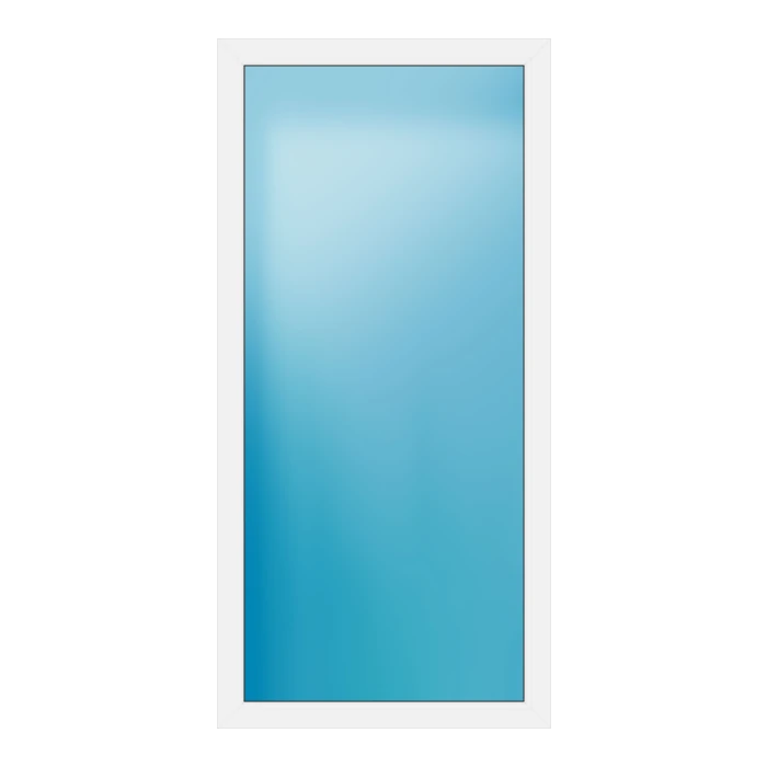 Festverglasung aus Kunststoff 99x205 cm Weiß