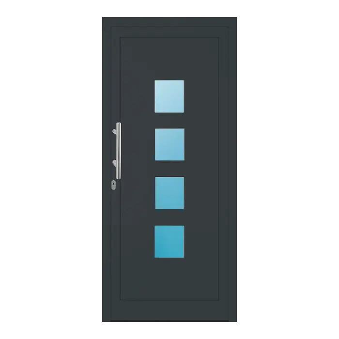 Haustür Aluminium 95x215 cm Prezo Top 09 Anthrazitgrau RAL 7016