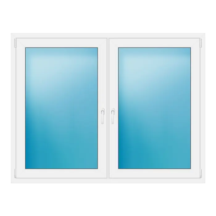 Zweiflügeliges Kunststofffenster 172x133 cm Weiß