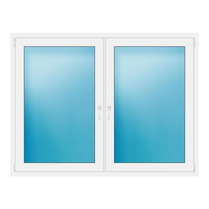 Zweiflügeliges Kunststofffenster 177x135 cm Weiß