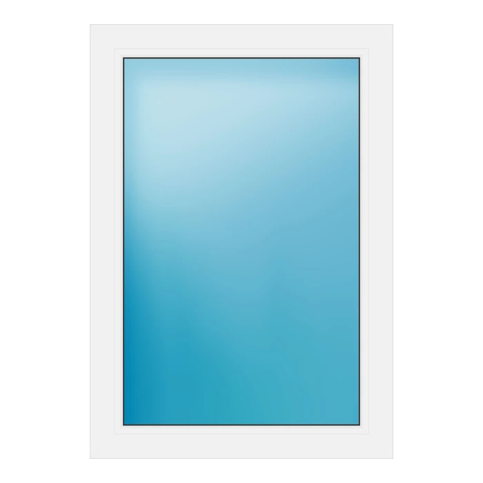 Festverglasung aus Kunststoff 72,5x104 cm Weiß