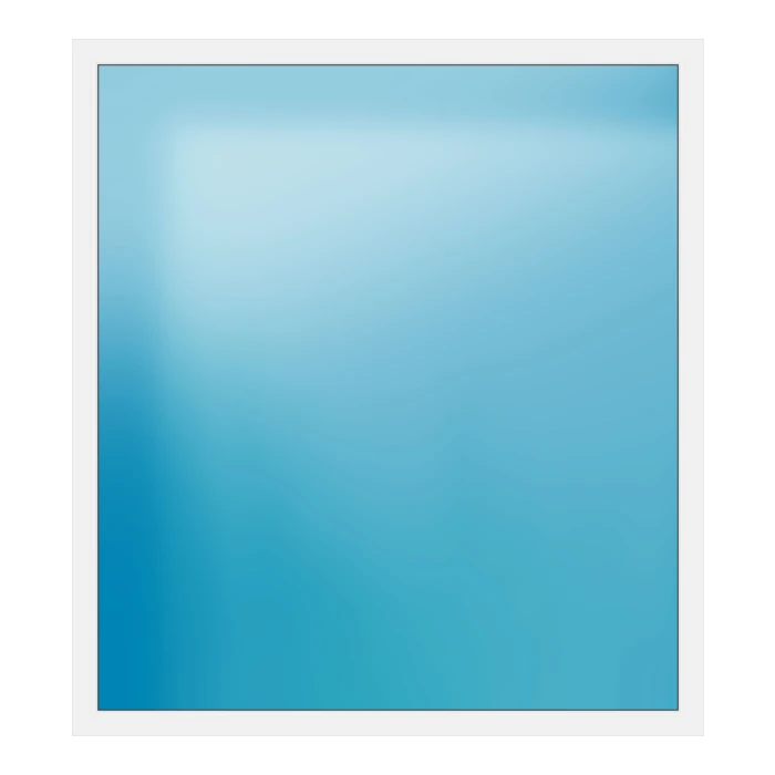 Festverglasung aus Kunststoff 195,7x216 cm Weiß