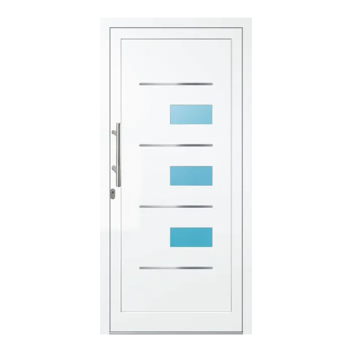 Haustür Aluminium 94x196 cm Prezo Top 18 Verkehrsweiß RAL 9016