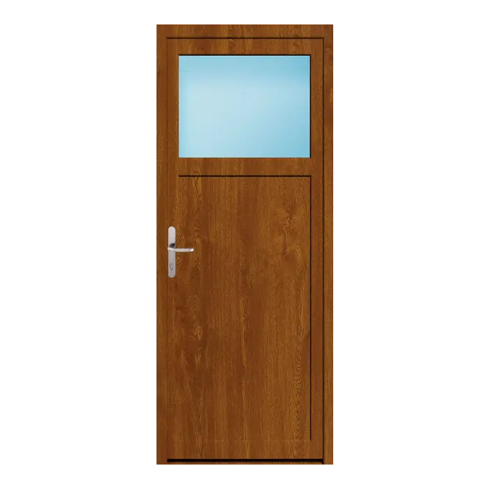 Nebeneingangstür 82x204 cm 1/3 Glas Golden Oak genarbt