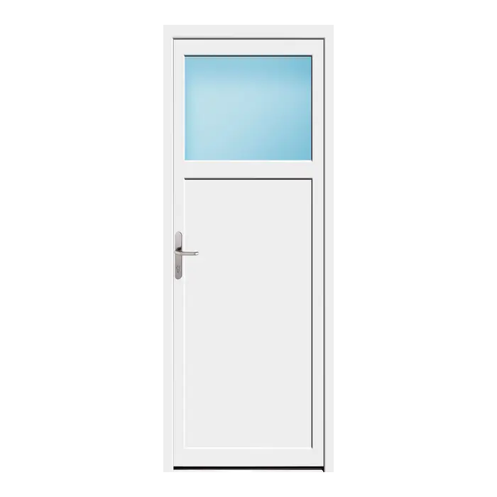 Nebeneingangstür 85,5x224 cm 1/3 Glas Weiß