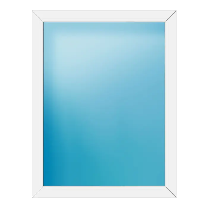 Festverglasung aus Kunststoff 102x132 cm Weiß
