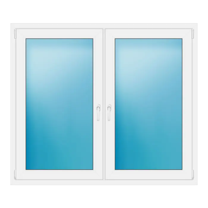 Zweiflügeliges Kunststofffenster 156x135 cm Weiß