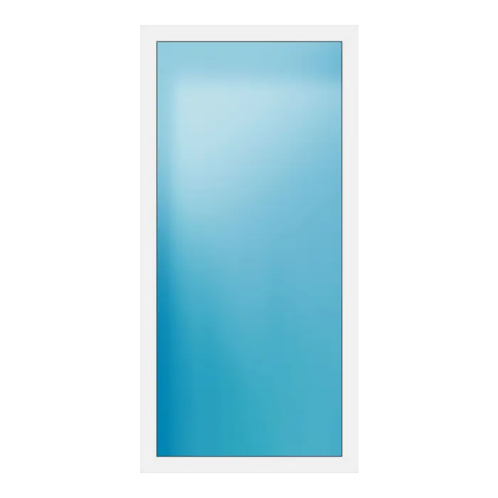 Festverglasung aus Kunststoff 106x218 cm Weiß