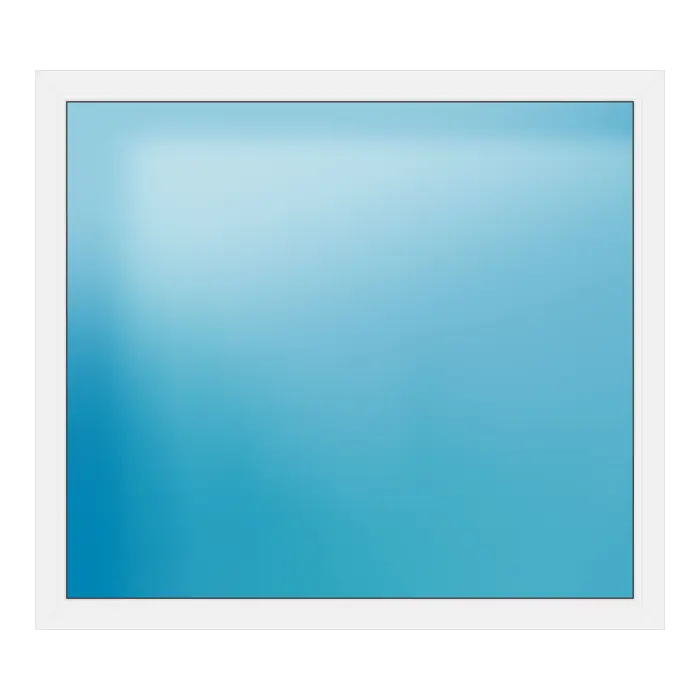 Festverglasung aus Kunststoff 161x143 cm Weiß