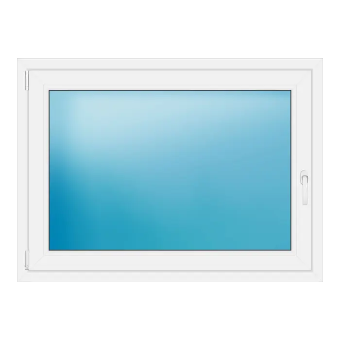 Einflügeliges Kunststofffenster 123x90 cm Weiß