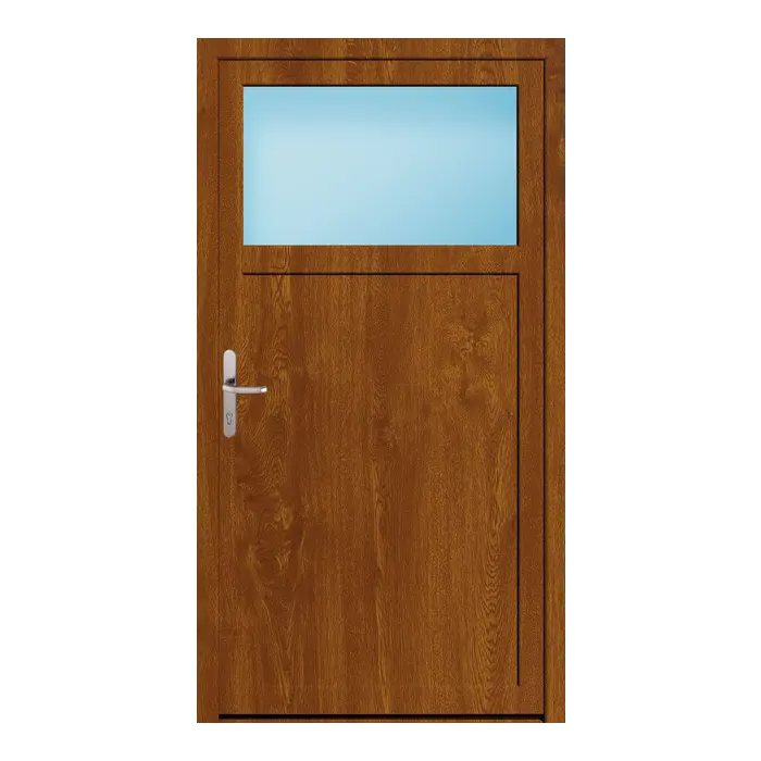 Nebeneingangstür 100x186 cm 1/3 Glas Golden Oak genarbt