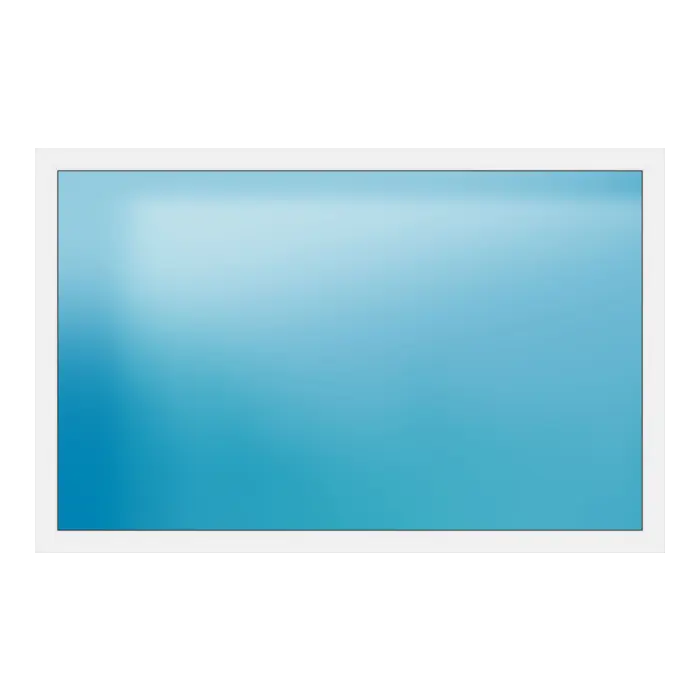 Festverglasung aus Kunststoff 224x144 cm Weiß