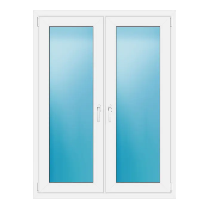 Zweiflügeliges Kunststofffenster 114x150 cm Weiß