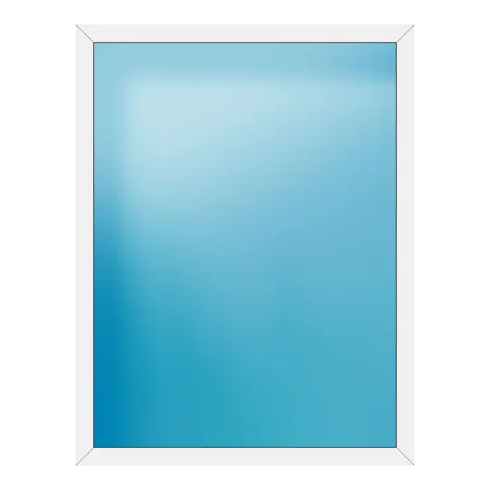 Festverglasung aus Kunststoff 152x198 cm Weiß