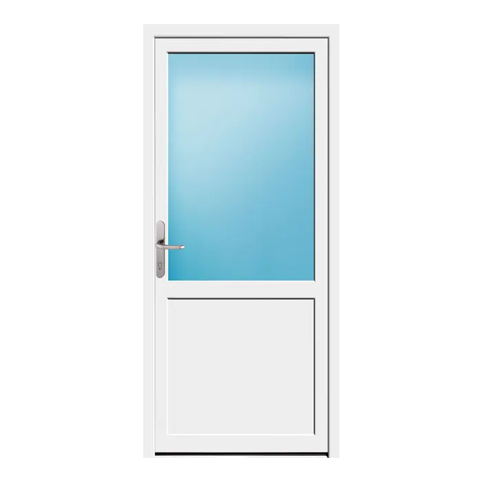 Nebeneingangstür 82x181 cm 2/3 Glas Weiß