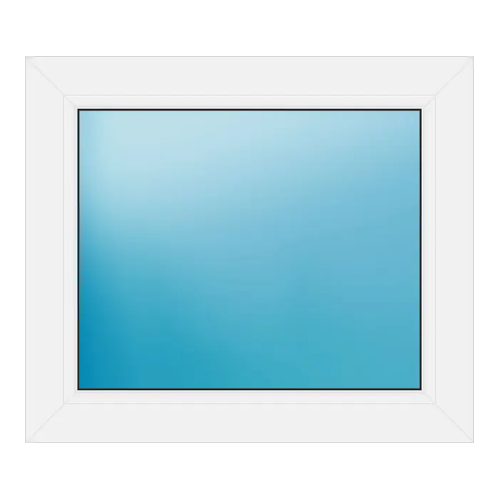 Festverglasung aus Kunststoff 68x58,5 cm Weiß