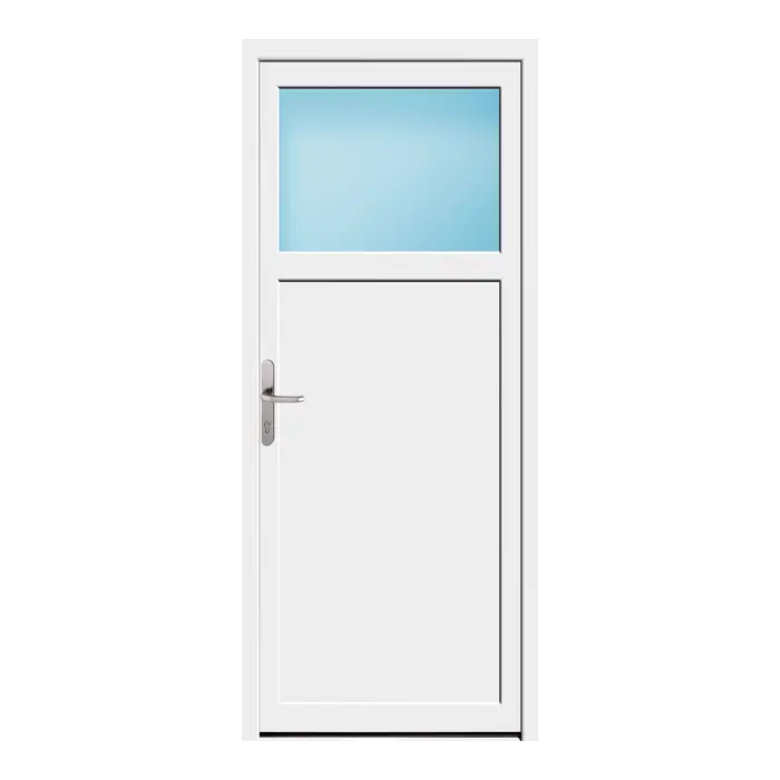 Nebeneingangstür 82x194 cm 1/3 Glas Weiß