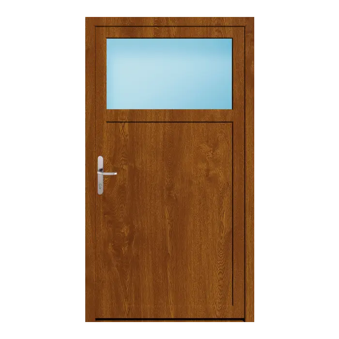 Nebeneingangstür 104x188 cm 1/3 Glas Golden Oak genarbt