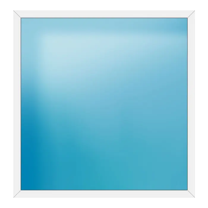 Festverglasung aus Kunststoff 196x202 cm Weiß
