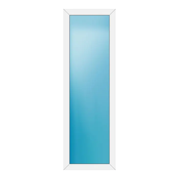Festverglasung aus Kunststoff 68x210 cm Weiß