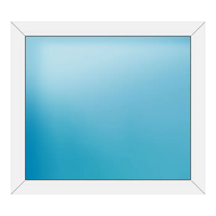 Festverglasung aus Kunststoff 108x96 cm Weiß