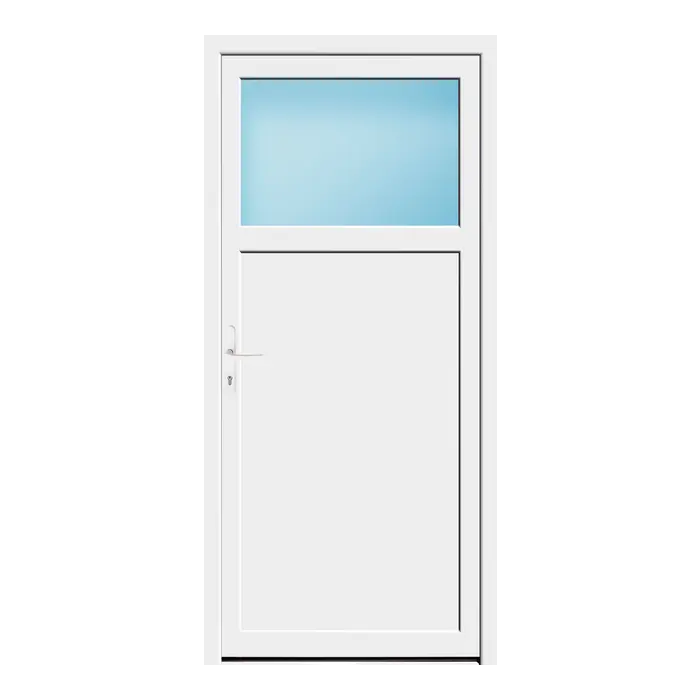 Nebeneingangstür 100x215 cm 1/3 Glas Weiß