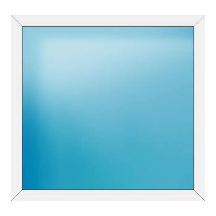 Festverglasung aus Kunststoff 138x132 cm Weiß