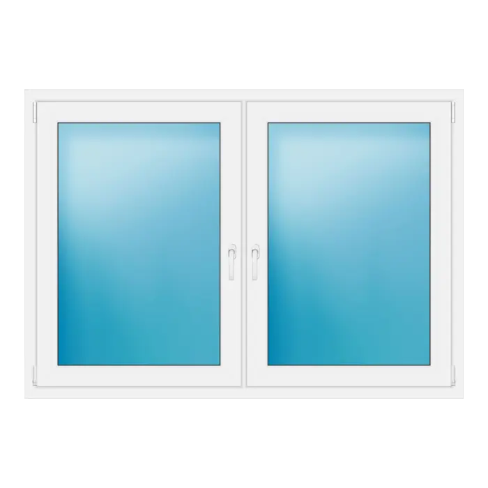 Zweiflügeliges Kunststofffenster 169x119 cm Weiß