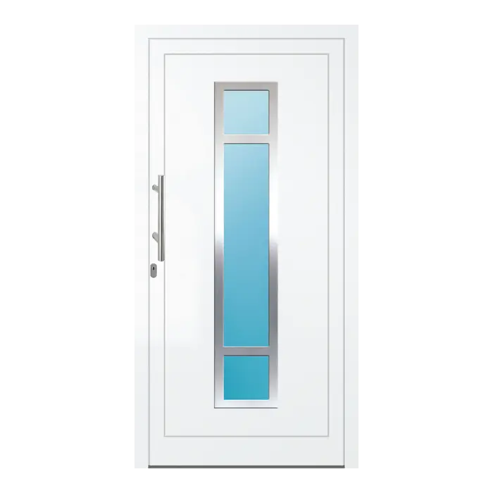 Haustür Aluminium 103x204 cm Prezo Top 01 Verkehrsweiß RAL 9016