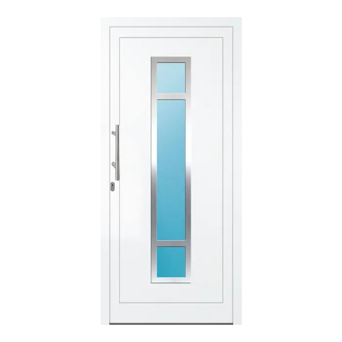 Haustür Aluminium 100x218 cm Prezo Top 01 Verkehrsweiß RAL 9016
