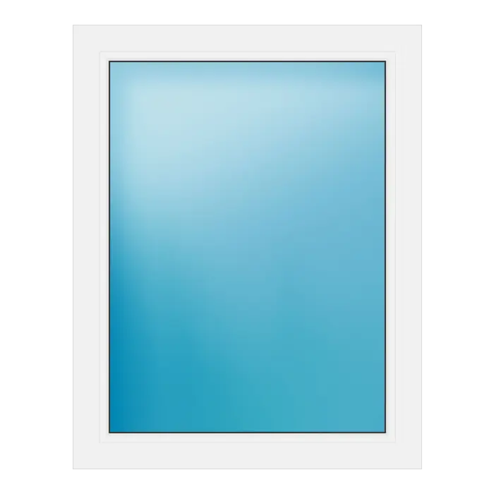 Festverglasung aus Kunststoff 77x98 cm Weiß