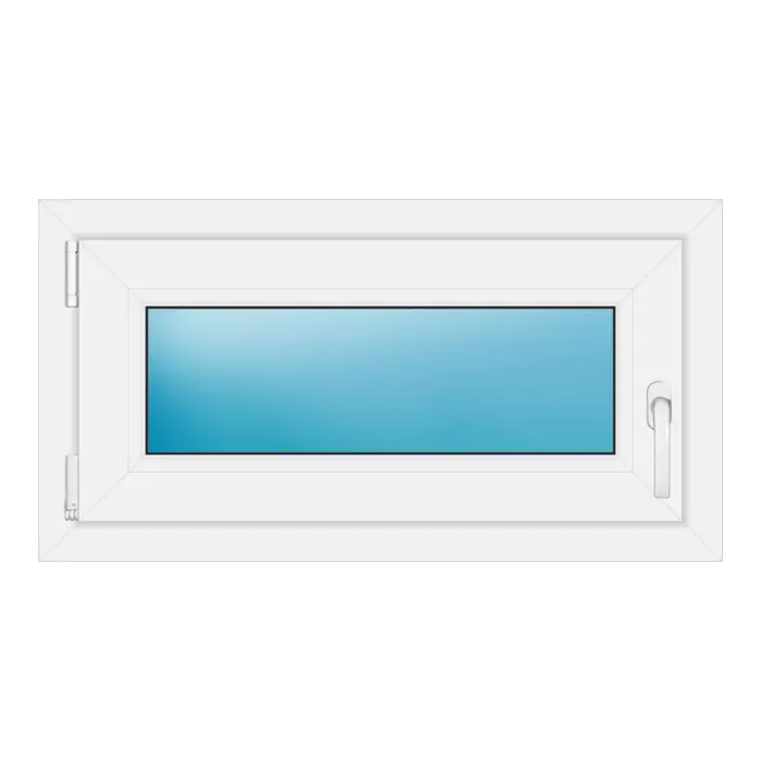 Einflügeliges Kunststofffenster 81,2x43 cm Weiß