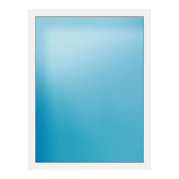 Festverglasung aus Kunststoff 130x170 cm Weiß