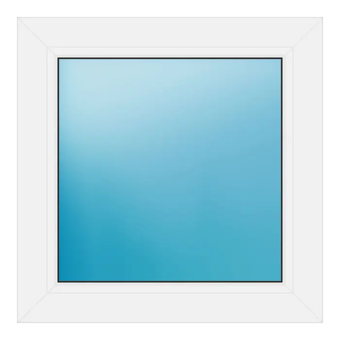 Festverglasung aus Kunststoff 60x60 cm Golden Oak genarbt