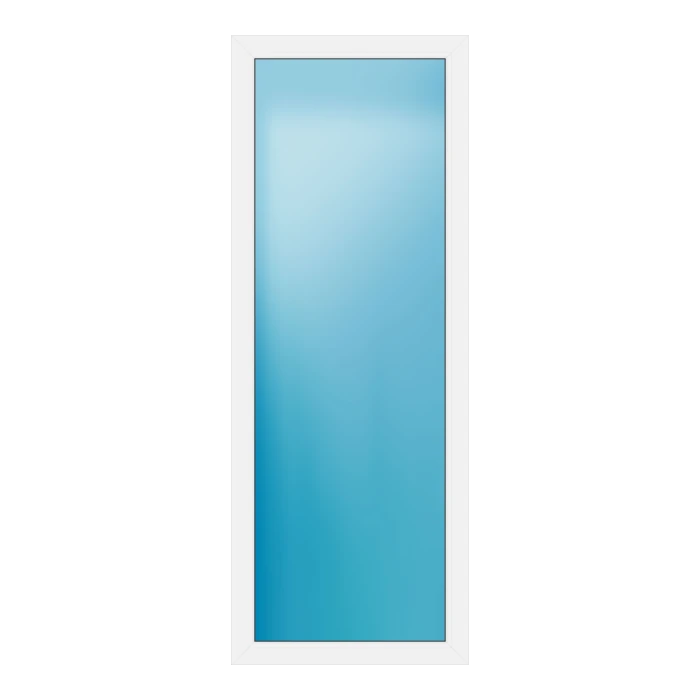 Festverglasung aus Kunststoff 81x215 cm Weiß