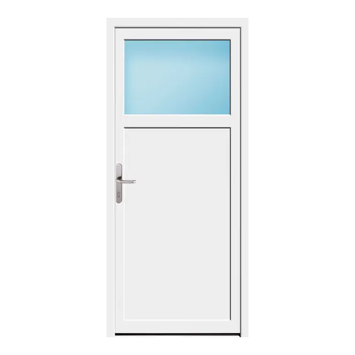 Nebeneingangstür 85x191 cm 1/3 Glas Weiß
