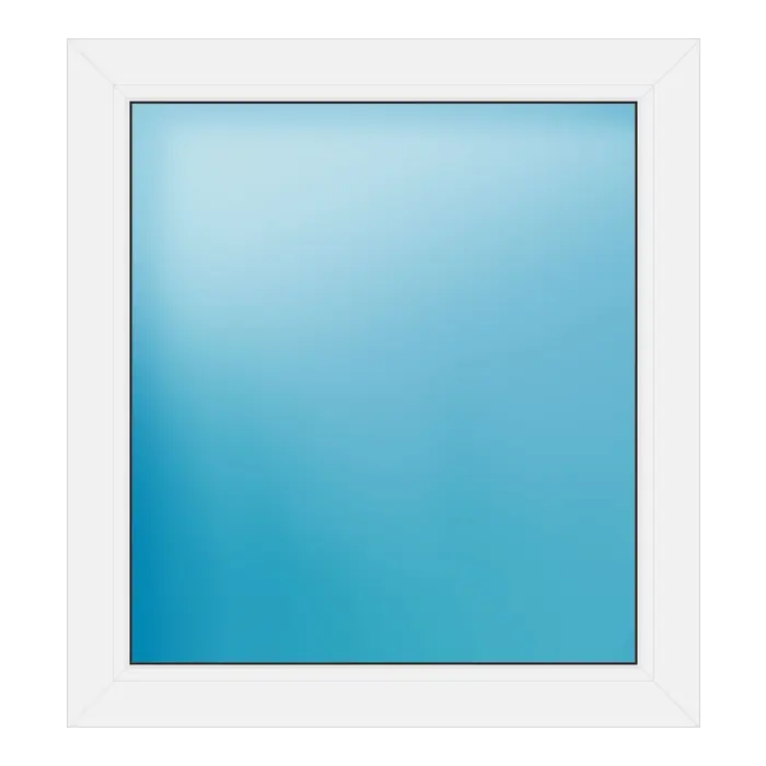 Festverglasung aus Kunststoff 80x87 cm Weiß