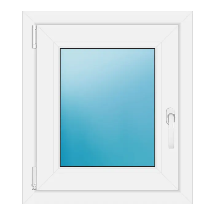 Einflügeliges Kunststofffenster 58x66 cm Weiß