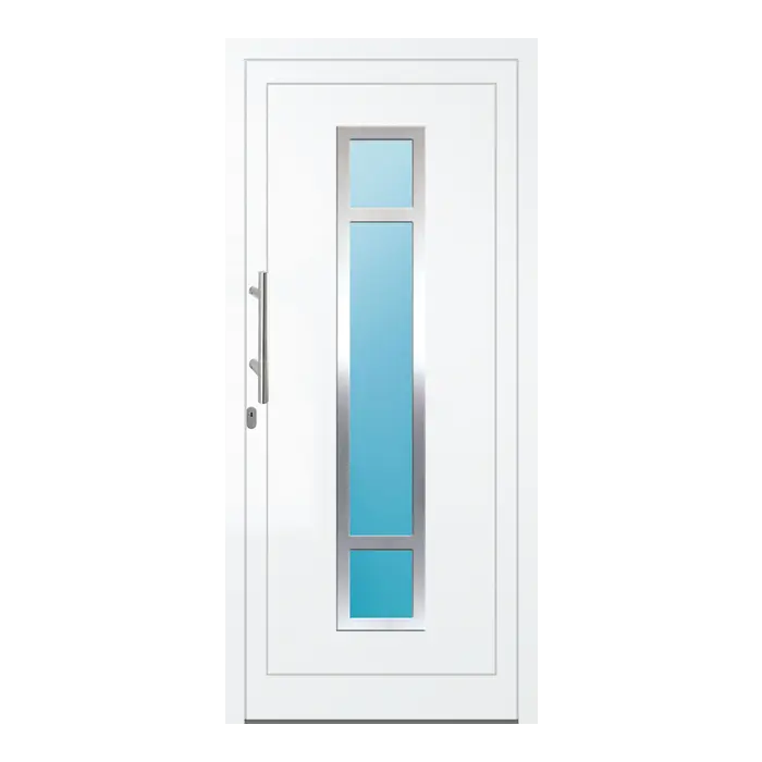 Haustür Aluminium 94x206 cm Prezo Top 01 Verkehrsweiß RAL 9016