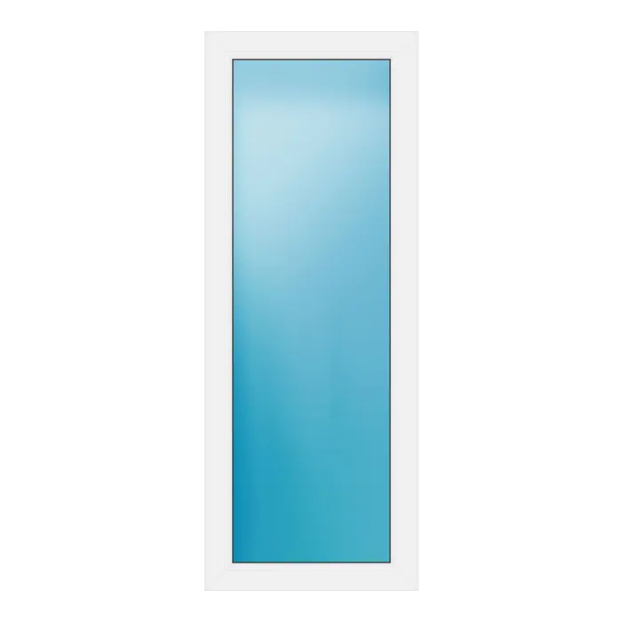 Festverglasung aus Kunststoff 61x160 cm Weiß