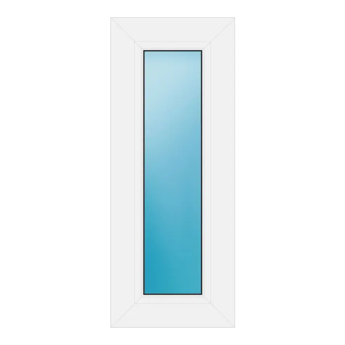 Festverglasung aus Kunststoff 30x75 cm Weiß