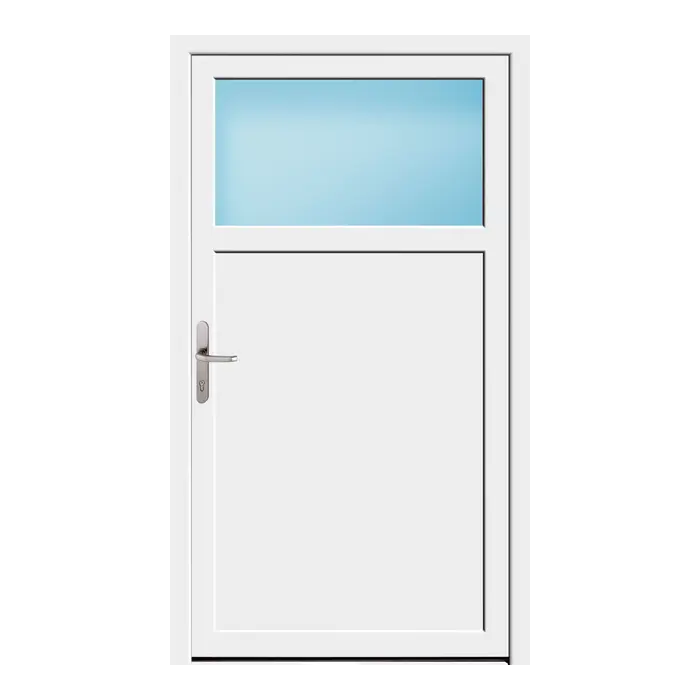 Nebeneingangstür 104x182 cm 1/3 Glas Weiß