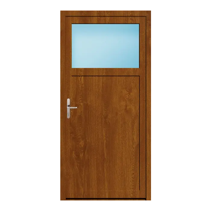 Nebeneingangstür 108x226 cm 1/3 Glas Golden Oak genarbt