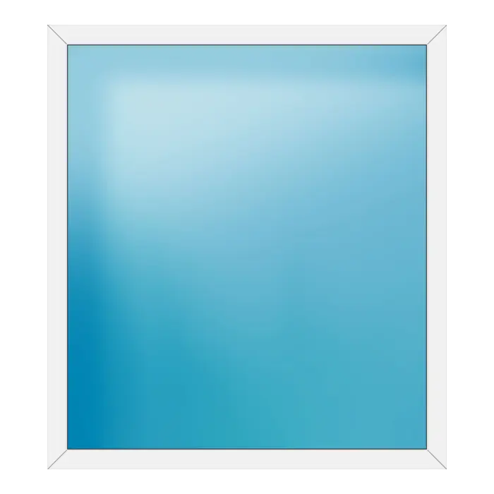 Festverglasung aus Kunststoff 160x178 cm Weiß