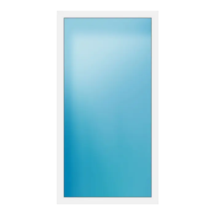 Festverglasung aus Kunststoff 115x219 cm Weiß