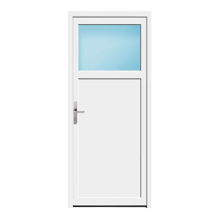 Nebeneingangstür 87x205 cm 1/3 Glas Weiß
